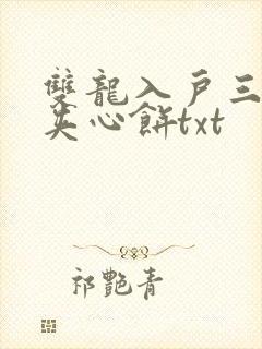 双龙入户三人行夹心饼txt