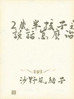 2岁半孩子还不说话怎么治