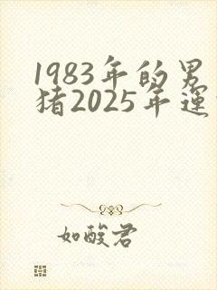 1983年的男猪2025年运势封面