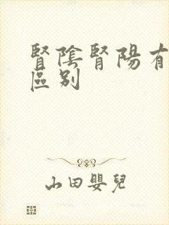 肾阴肾阳有什么区别