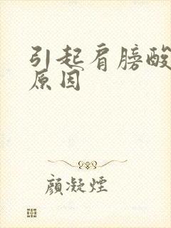 引起肩膀酸痛的原因