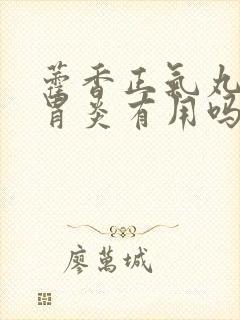 藿香正气丸对肠胃炎有用吗