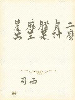 农历腊月二十六出生是什么命