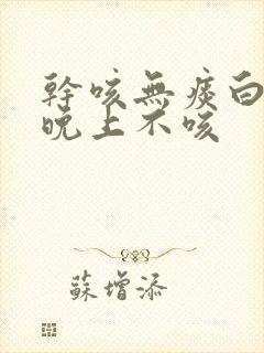 干咳无痰白天咳晚上不咳