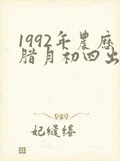 1992年农历腊月初四出生命运