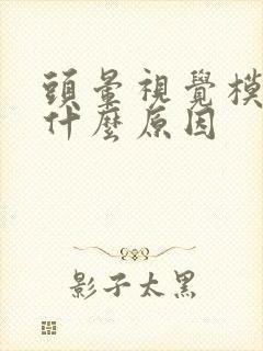 头晕视觉模糊是什么原因