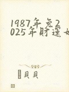 1987年兔2025年财运如何
