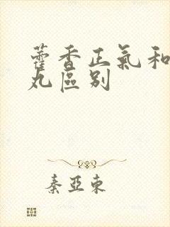 藿香正气和保济丸区别