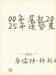 00年属龙2025年运势及运程封面