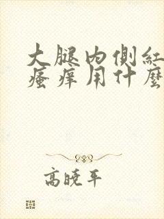 大腿内侧红疙瘩瘙痒用什么药膏好