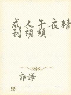 成人午夜精品福利视频