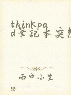 thinkpad笔记本突然黑屏开不了机