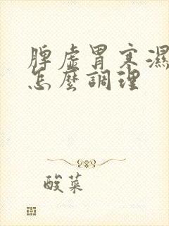 脾虚胃寒湿气重怎么调理封面