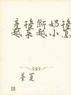 产后断奶后胸部越来越小怎么办