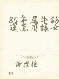 85年属牛的命运怎么样女人封面
