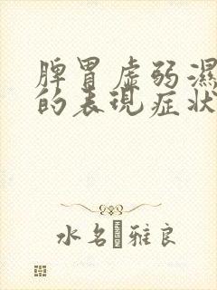 脾胃虚弱湿气重的表现症状