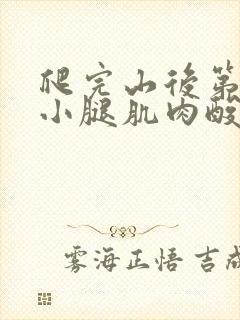 爬完山后第二天小腿肌肉酸痛怎么缓解封面