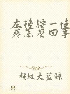 左后腰一使劲就疼怎么回事封面