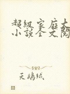 超级家庭大杂烩小说全文阅读封面