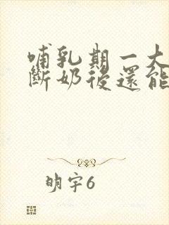 哺乳期一大一小断奶后还能恢复吗