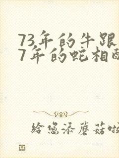 73年的牛跟77年的蛇相配吗?