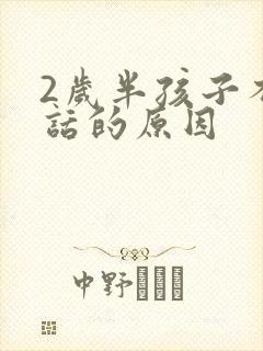 2岁半孩子不说话的原因封面