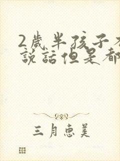 2岁半孩子不会说话但是都懂