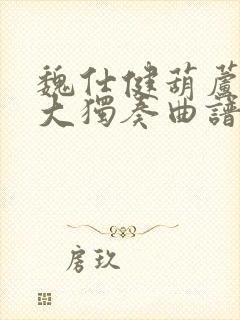 魏仕健葫芦丝十大独奏曲谱封面