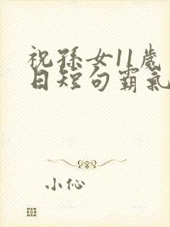 祝孙女11岁生日短句霸气封面