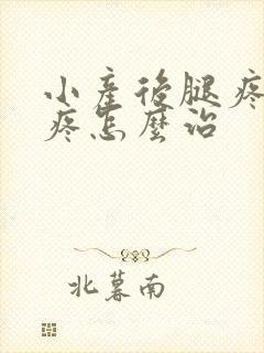 小产后腿疼膝盖疼怎么治封面