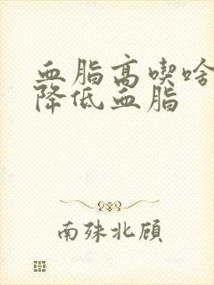 血脂高吃啥食物降低血脂