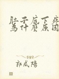 肚子底下疼是因为什么原因封面