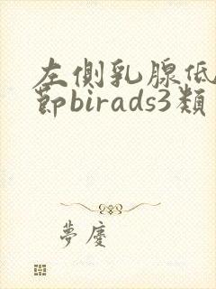 左侧乳腺低回声节birads3类