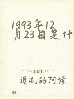 1993年12月23日是什么星座