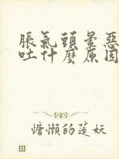 胀气头晕恶心想吐什么原因封面