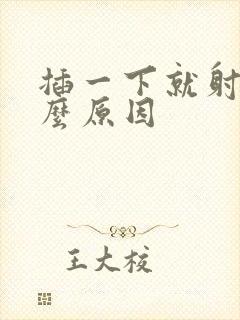 插一下就射是什么原因封面