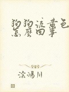 狗狗流黄色鼻涕怎么回事