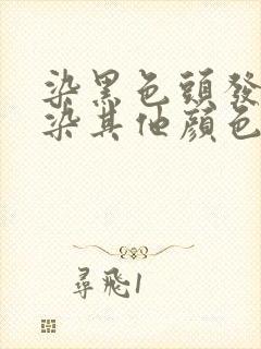 染黑色头发还能染其他颜色吗