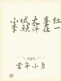 小城大事杜涛和李秋萍在一起了吗封面