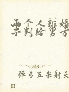 两个人离婚后孩子判给男方女方还有抚养权吗封面