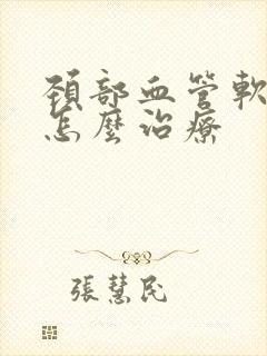 颈部血管软斑块怎么治疗