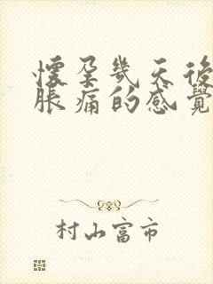 怀孕几天后乳房胀痛的感觉