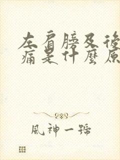 左肩膀及后背疼痛是什么原因