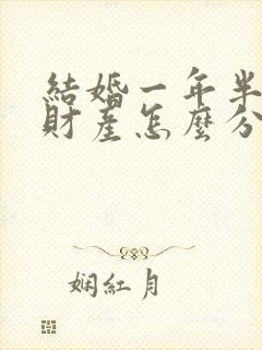 结婚一年半离婚财产怎么分割封面