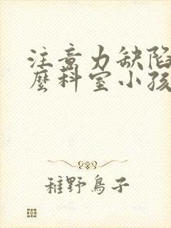 注意力缺陷看什么科室小孩