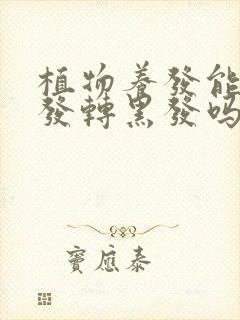 植物养发能把白发转黑发吗封面