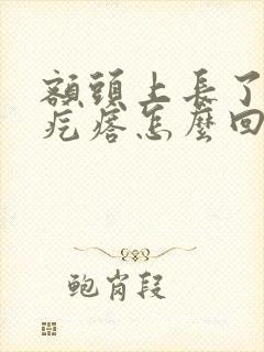 额头上长了好多疙瘩怎么回事