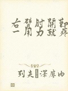 右臂肘关节外侧一用力就疼封面