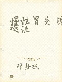 慢性胃炎 胆汁返流