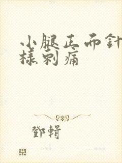 小腿正面针扎一样刺痛封面